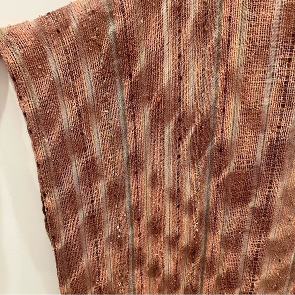 Free People Bronze Tie Dye Shimmer Crochet Kimono Maxi Kaftan Duster Coverup - Picture 9 of 16